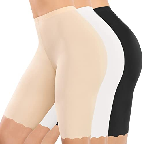 Tuopuda Shorty Femme sous Jupe Anti Frottement Cuisse Douce Legging Court sans Couture Boxer Short Pantalons de Cyclisme Sécurité Lot de 3