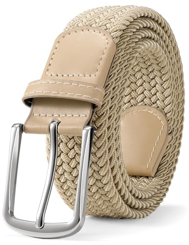 JASGOOD Ceinture Élastique Tressée Ceinture Tissu Unisexe Extensible Stretch 40mm pour Golf