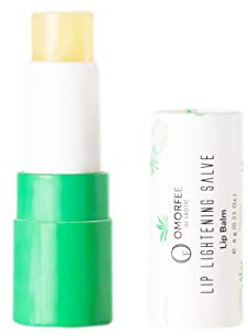 OMORFEE 100% Organic Lip Lightening Stick for Dark Lips, Lip Whitening Lipstick with SPF, Natural Lip Balm Protection & Repair, Carrot Seed Oil & Pineapple Extract - 6 Grams/0.21 Oz