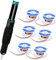 Entlötpumpe Set, 7 Stück Entlötpumpe und Lötdocht Kit für Entfernen von Lötdochten, 1 Entlötpumpe& 6 Entlötlitze Lötdocht (2,5 mm Breite, 1,5 m Länge)