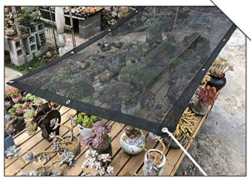 Rundes Draht Schattennetz,Sonnenschutznetz,Anti-Aging-Sonnensegel,UV-beständig Schatten Tuch,Rechteckiges HDPE Gewebe,Mit Ösen,für Sukkulenten Garten Terrasse Balkon Dachpo (1x1m/3.3x3.3ft)
