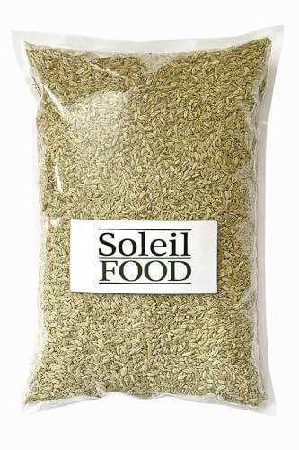 Fenchelsamen ganz – naturbelassen & aromatisch – ideal für Tee, Brotgewürz & Gewürzmischungen – ohne Zusatzstoffe – 1 kg Beutel Fenchel Samen Fencheltee SoleilFOOD