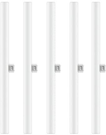 CLAR - Linestra LED 8W S-14D, Blanco Cálido 2700K, Sustitución tubo fluorescente, 1 casquillo (Pack 5)
