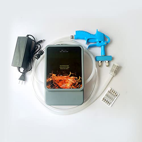 Jieotwice Máquina de Inyección Eléctrica, Máquina de Adobo, Jeringa de Sabor a Alta Presión de Salmuera, Adecuada para Barbacoa/adobo(Aguja simple)