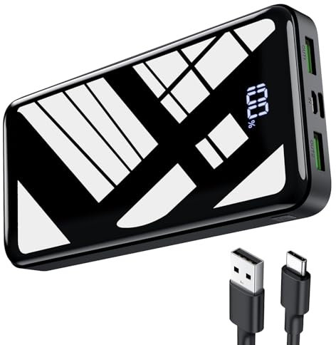 Bextoo Power Bank 27000mAh Powerbank USB C 22,5W Externer Handyakkus LCD Display Tragbares Ladegerät Eingängen und Ausgängen Kompatibel mit iPhone 15 14 13 12 Pro Samsung Huawei usw