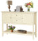 COSTWAY Aparador Cocina de Madera, Consola Armario de Almacenamiento con 2 Cajones y 2 Puertas, Mesa de Buffet con Repisa Abajo, Mesa Auxiliar para Salón Entrada y Oficina, 117 x 38 x 86,5 cm