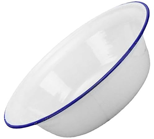Luxshiny Bol Rond En Émail Incassable Pour Salade De Légumes Accessoire De Cuisine Vintage Bassin Rétro En Émail Pour Décoration Intérieure