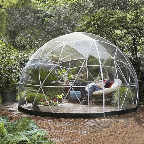 FANYING Tente à Bulles Dôme Transparent de 12 Pieds pour Jardin, Camping à Effet de Serre, Extérieur Géodésique Résistante aux Intempéries