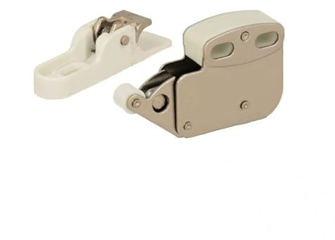 Chiusura a Cricchetto per Ante Mobili con Sistema Apertura a Scatto Premi Apri, Chiusura a Pressione per Sportelli Cucina, Bagno e Armadi senza Maniglia, in Ferro Nichelato