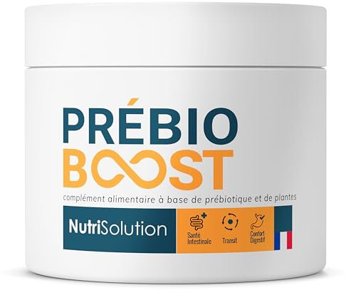 PrébioBoost : Complément Prébiotique Naturel pour Personnes Âgées - Favorise la Santé Digestive, un Transit Régulier et le Confort Intestinal - Fabriqué en France par Nutrisolution (1)