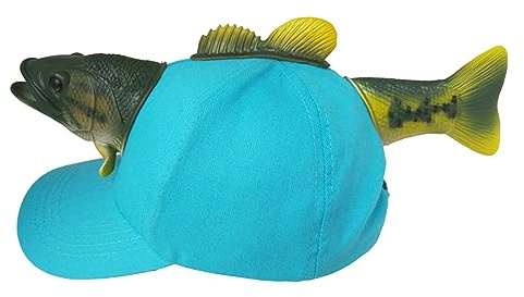 Perfeclan Casquette de baseball fantaisie chapeau animal pour enfants adultes pour hommes femmes pêche pêcheur cadeau décontracté drôle parent enfant, bleu M