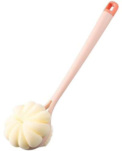 Kengee Rückenbürste Dusche, Duschbürste Rückenschrubber Körperbürste Rücken für Frauen Badebürste Duschschwamm mit Langem Stiel Body Back Shower Brush Scrubber Schwamm Trockenbürste Körper (A Rosa)