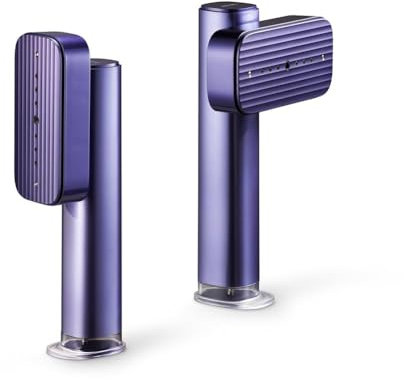 Dampfglätter, Steamer 2-in-1 Hand Bügeleisen für Kleidung Tragbarer Dampfglätter mit LED Display, 4 Bügelmodi 1200W Reisebügeleisen Steam iron für unterwegs und zu Hause (Lila)