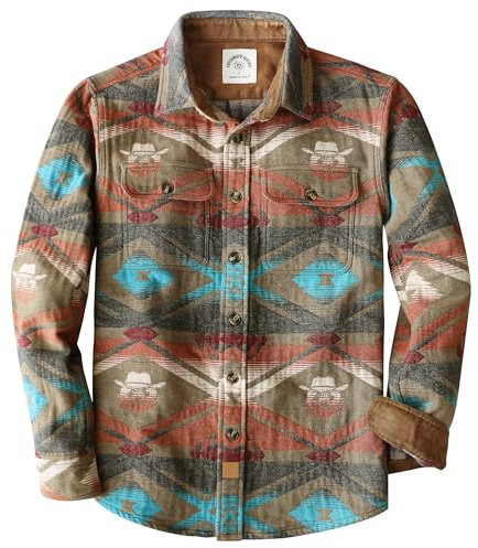 Dubinik® 10.8 oz Camisa de Franela para Hombre Heavyweight de Algodón – Manga Larga, Cuadros, Botones