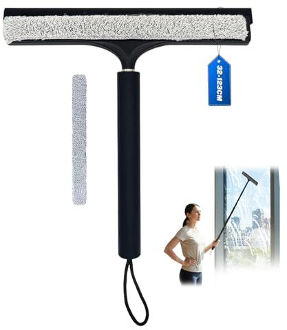 Mannicix Tergivetro per Doccia, Tergivetro da Bagno Retrattile, Tiraacqua Vetri Doccia in Silicone Portatile per Finestre, Specchi, Bagno Pulire Superfici Lisce