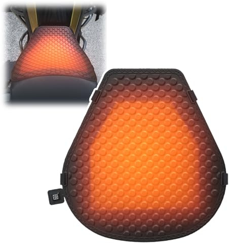 KHDWOB CojíN Calefactable Asiento Moto para Yamaha Tracer 700 2017 2018 2019 2020 2021 2022 2023, Asiento Calefactable Moto 12 V, Temperatura Ajustable CojíN CalefaccióN Moto Invierno