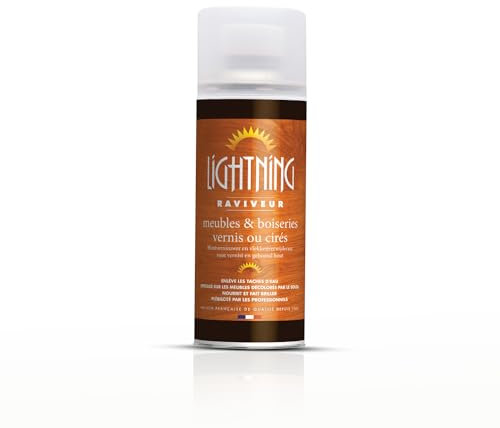 Revitalizante Renovador Universal para Muebles y Madera 400ML - Limpiador de Suelos y Madera Barnizada o Encerada LIGHTNING (Botella)