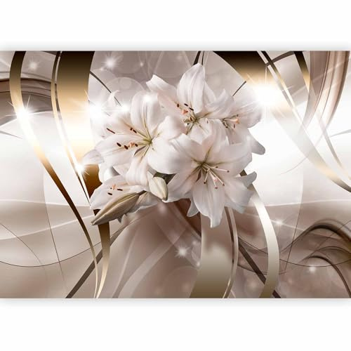 murando Photo Wallpaper Lily Abstraction 450x315 cm Non-Woven Premium Art | Print Fleece Wall Mural Decoration Poster Picture Design Modern 3D