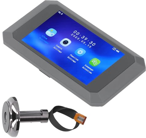 Telecamera Spioncino, Obiettivo 1080P 2MP, Videocitofono, Batteria 1400mAh, Rilevamento Movimento per di Sicurezza Domestica