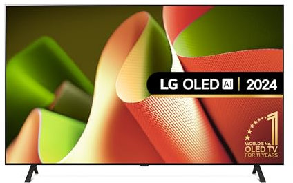 LG OLED77B46LA 77-Inch 4K UHD Smart TV, (α8 AI Processor, Dolby Atmos, Freeview Play and Amazon Alexa, 120Hz), Black [Model 2024]