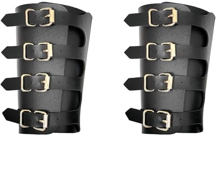 Floatdream 2 Pièces Protège Bras en Cuir, Bracelet A Aoucle en Cuir Médiéval, Protège Bras Vintage en Cuir, pour La Protection Quotidienne, Le Tir A L'arc, Le Sport, Noël, Halloween, Anniversaire