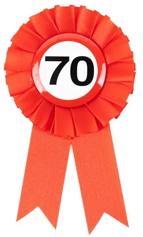 70 Geburtstag Deko Anstecker Verkehrszeichen rot/weiß - Originelle Geburtstagsdeko 70 für einen gelungenen 70 Geburtstag Mann oder Frau - Tiwoca