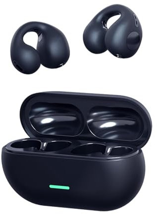 Cuffie Wireless a Clip-On Aperte - Auricolari di Conduzione Resistente al Sudore, Robusti per Sport all'Aperto e Allenamento