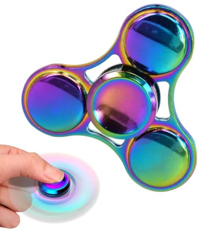 JUGUTA Spinner, 1 Pezzo, Fidget Spinner Metallo Con Cuscinetto In Acciaio Inossidabile, Alta Velocità Rotazione 3-5 Minuti, Antistress Per Ansia Adhd Autismo, Regali Pasquali, Dimensioni 5.4Cm