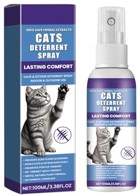 Mnozreo Spray Repelente para Gatos,Antiarañazos,100ML,1PC,Educador Gato Antiarañazos,para Disuasión de Arañazos para Gatoes