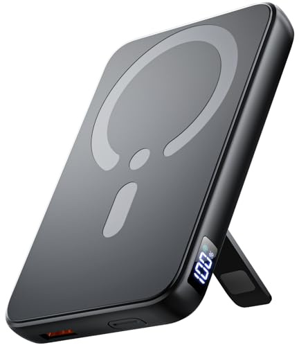 for Magsafe Portable Charger, 12000mAh Wireless Magnetic Power Bank with Stand& PD 20W Fast Charging, for Magsafe Battery Pack Compatible with iPhone 17/16/15/14/13 Series,Powerbank for Travel Cruise