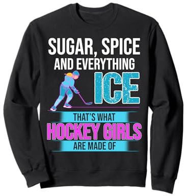 ¡Atuendo De Niña De Hockey para Damas! Hockey sobre Hielo Sudadera