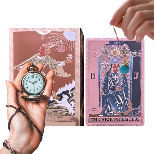 Baraja de Cartas de Tarot | Juego Coleccionable Impermeable de adivinación | Cartas de Tarot con diseño Celestial, para Principiantes, Mujeres, Amigos, niños, Estudiantes, reuniones, Picnic