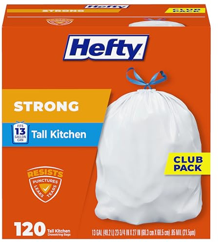Hefty Starka och djupa soppåsar för köket, 49,2 liter