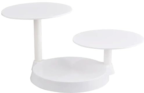 Graziano, Alzata per Torte a 3 Piani, Realizzata in Plastica Resistente e Riutilizzabile, Ideale per Feste di Compleanno e Matrimoni, Color Bianco