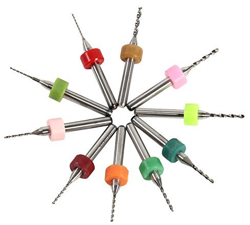 10 Stücke PCB Print Leiterplatte Spitze Spirale Flöte Hartmetall Micro Bohrer 0,6mm-1,5mm