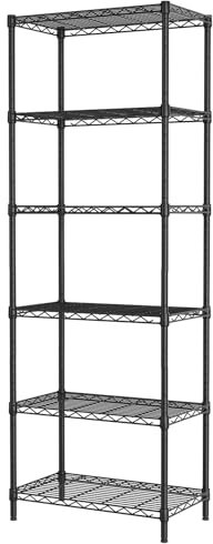 SINGAYE 6 Metal Shelves Wire Shelving Storage Shelf Adjustable Unit Pantry