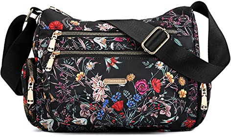 Jywmsc Dam Elefant Hobo Axelväska MultiPocket Lätt Axelväska Sidoväska, Style-d