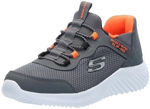 Skechers Bounder Brisk-Burst, Sneaker, Charcoal/Orange,