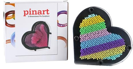 Pin Art - Rainbow Heart Pin Art Toy, Pin Art Impression Toy, 3d Pin Art, Pin Art 3d Pin Sculpture Kids, Art Metal Desk, 3d Pin Art Rainbow, Mini Pin Art, Rainbow Pin Art, Desk Toy
