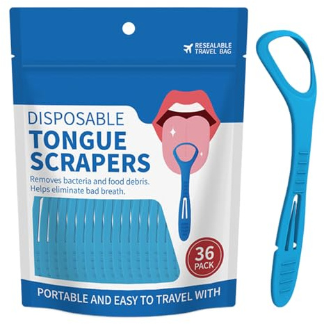Raschietto per lingua,Set di 36 raschietti linguali antiscivolo - Spazzole portatili | Per bambini, ragazzi, ragazze, famiglia, casa, viaggi, compleanni, feste
