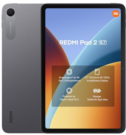 XIAOMI REDMI Pad 2, Tablet 4+64GB, Grigio Grafite, Snapdragon 6s Gen 2