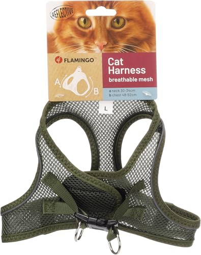 Flamingo kattsele Step&Go Berta Khaki L 30–34 cm 48–52 cm