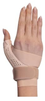 FGP Tutore Rigido per Pollice, Supporto per Rizoartrosi e Tendiniti, Taglia M, Mano Destra, Beige