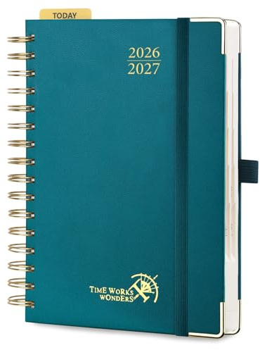 POPRUN Agenda 2026 2027 Journalier Format Moyen A5(21,5 x 14,5cm)