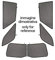 Lampa 18034 Privacy Curtain Kit - 6 Pieces - Compatible for Fiat 500L (09/12>) - Fiat 500L Cross (06/17>) - Fiat 500L Trekking (11/13>05/17)