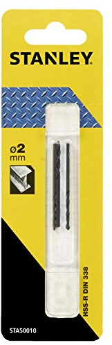 STANLEY STA50010-QZ - 3 Brocas HSS-R laminadas para metal ø 2mm