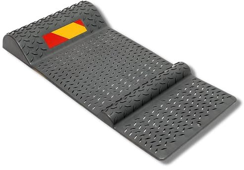 Venteo Le Tapis Parking Aide au stationnement - Stationnement précis et fiable - Muni d'autocollants adhésifs - Noir Fixation au Sol - Cale Roue - 53x25x5cm