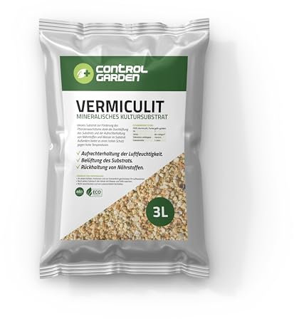 Control Garden Vermiculite Terre pour plantes et cultures Intérieur et extérieur Substrat naturel pour semences Fabriqué en Espagne