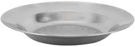 Qcwwy Plato Redondo de Acero Inoxidable, Plato Hondo Multifunción Estable y Confiable, Fácil de Limpiar para Uso en Restaurantes Domésticos (S 65x19x5cm)