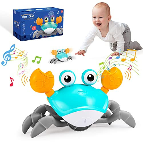 Hapikids Krabbe Baby Spielzeug 1 2 3 Jahr,Spielzeug ab 6 7 8 9 10 Monate Spielzeug Junge Mädchen Krabbelspielzeug Baby Geschenke Für Kinder Kinderspielzeug ab 1-3 Jahre Junge Mädchen Tummy Time Toys